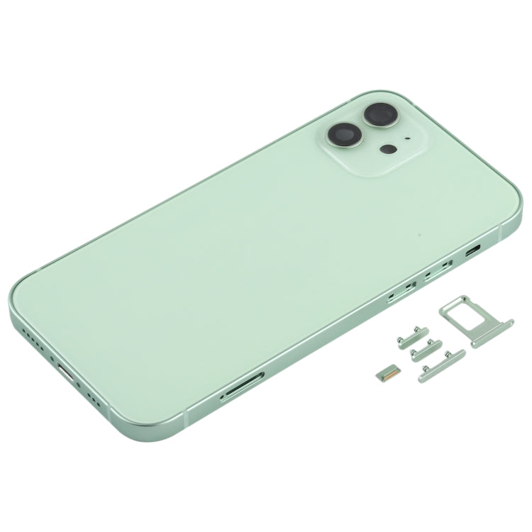 Premium White Back Housing iPhone 12 with SIM Card Tray, Side Keys & Camera Lens