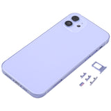 Premium White Back Housing Cover with SIM Card Tray, Side Keys & Camera Lens for iPhone 12 (Compatible with iPhone 12 Models)