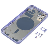 Premium White Back Housing Cover with SIM Card Tray, Side Keys & Camera Lens for iPhone 12 (Compatible with iPhone 12 Models)