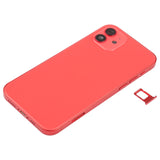 Reemplazo de tapa trasera de batería para iPhone 12 con teclas laterales, bandeja para tarjetas, cable flexible y módulo de carga inalámbrica
