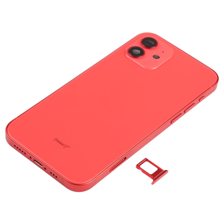 iPhone 12 Battery Back Cover Assembly – Includes Buttons, Charging Port, Camera Lens, Speaker & Card Tray