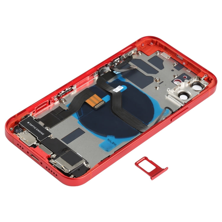 iPhone 12 Battery Back Cover Assembly – Includes Buttons, Charging Port, Camera Lens, Speaker & Card Tray