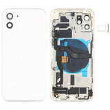 iPhone 12 Battery Back Cover Assembly – Includes Buttons, Charging Port, Camera Lens, Speaker & Card Tray