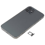 iPhone 12 Pro Battery Back Cover Assembly with Buttons, Speaker, Camera Lens, Charging Port & Wireless Module (Black/Gold)