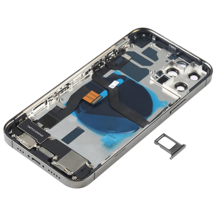 iPhone 12 Pro Battery Back Cover Assembly with Buttons, Speaker, Camera Lens, Charging Port & Wireless Module (Black/Gold)