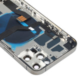 iPhone 12 Pro Battery Back Cover Assembly with Buttons, Speaker, Camera Lens, Charging Port & Wireless Module (Black/Gold)