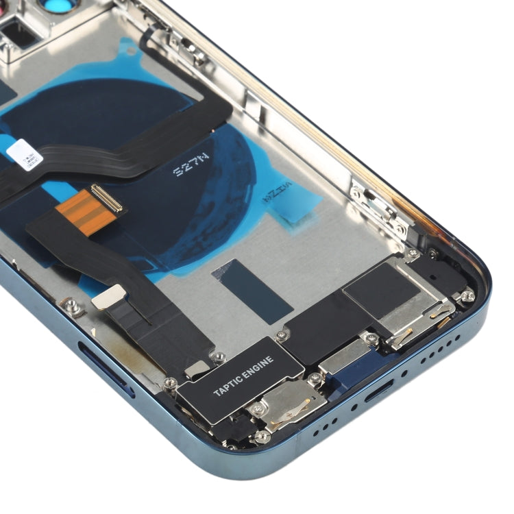 Tapa trasera de batería para iPhone 12 Pro con botones, altavoz, lente de cámara, puerto de carga y módulo inalámbrico en negro y dorado