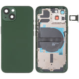 iPhone 13 Battery Back Cover Assembly with Side Keys, Card Tray, Power & Volume Flex Cable, Wireless Charging Module