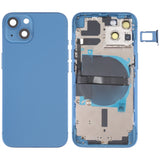 iPhone 13 Battery Back Cover Assembly with Side Keys, Card Tray, Power & Volume Flex Cable, Wireless Charging Module