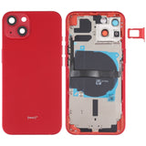 iPhone 13 Battery Back Cover Assembly with Side Keys, Card Tray, Power & Volume Flex Cable, Wireless Charging Module