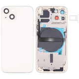 iPhone 13 Battery Back Cover Assembly with Side Keys, Card Tray, Power & Volume Flex Cable, Wireless Charging Module