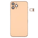 Tapa trasera de batería para iPhone 11 Pro con teclas laterales, bandeja para tarjetas, cable flexible y módulo de carga inalámbrica