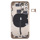 Tapa trasera de batería con teclas laterales, bandeja para tarjetas, cable flexible de encendido y volumen, módulo de carga inalámbrica para iPhone 11 Pro Max