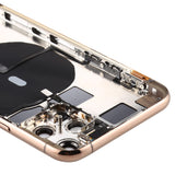 Tapa trasera de batería con teclas laterales, bandeja para tarjetas, cable flexible de encendido y volumen, módulo de carga inalámbrica para iPhone 11 Pro Max