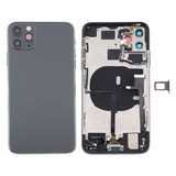 iPhone 11 Pro Battery Back Cover Assembly with Side Keys, Charging Port, and Camera Lens Options