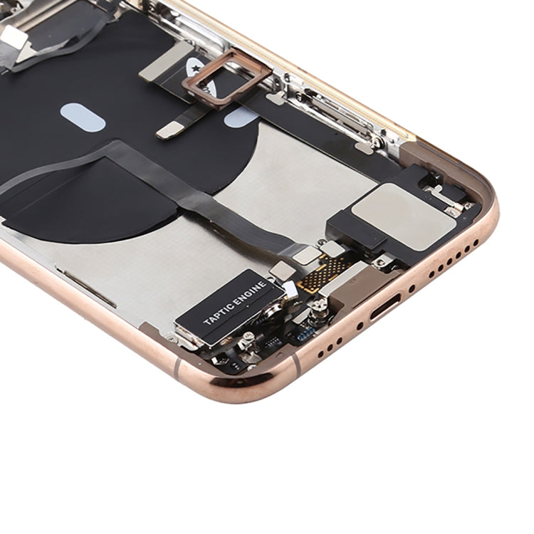 Conjunto de tapa trasera de batería para iPhone 11 Pro Max con teclas laterales, puerto de carga, carga inalámbrica y altavoz