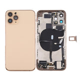 Conjunto de tapa trasera de batería para iPhone 11 Pro Max con teclas laterales, puerto de carga, carga inalámbrica y altavoz