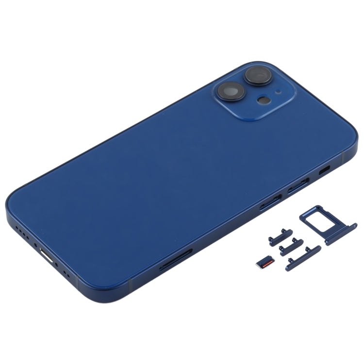 Premium Back Housing Cover for iPhone 12 Mini with SIM Tray, Side Keys & Camera Lens - Available in Green & Purple