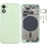Premium Back Housing Cover for iPhone 12 Mini with SIM Tray, Side Keys & Camera Lens - Available in Green & Purple
