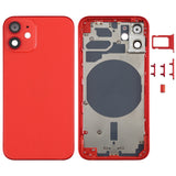 Carcasa trasera premium para iPhone 12 Mini con bandeja para SIM, teclas laterales y lente de cámara (disponible en verde y morado)