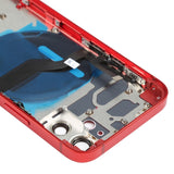 Tapa trasera de batería para iPhone 12 Mini con teclas laterales, bandeja para tarjetas, cable flexible de encendido y volumen, módulo de carga inalámbrica de repuesto