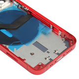 Tapa trasera de batería para iPhone 12 Mini con teclas laterales, bandeja para tarjetas, cable flexible de encendido y volumen, módulo de carga inalámbrica de repuesto
