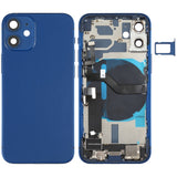 Carcasa trasera de batería para iPhone 12 Mini con altavoz, lente de cámara, botones, puerto de carga y módulo inalámbrico para un rendimiento óptimo.