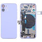 iPhone 12 Mini Battery Back Cover Assembly with Speaker, Camera Lens, Buttons, Charging Port & Wireless Module