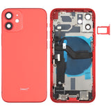 iPhone 12 Mini Battery Back Cover Assembly with Speaker, Camera Lens, Buttons, Charging Port & Wireless Module