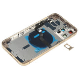 Repuesto de tapa trasera de batería con teclas laterales y módulo de carga inalámbrica para iPhone 12 Pro Max