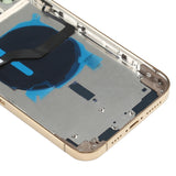 Repuesto de tapa trasera de batería con teclas laterales y módulo de carga inalámbrica para iPhone 12 Pro Max