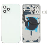 Repuesto de tapa trasera de batería con teclas laterales y módulo de carga inalámbrica para iPhone 12 Pro Max