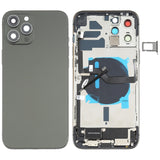 Conjunto de tapa trasera de batería para iPhone 12 Pro Max con componentes clave, botones, lente de la cámara, puerto de carga y más