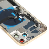 Conjunto de tapa trasera de batería para iPhone 12 Pro Max con componentes clave, botones, lente de la cámara, puerto de carga y más