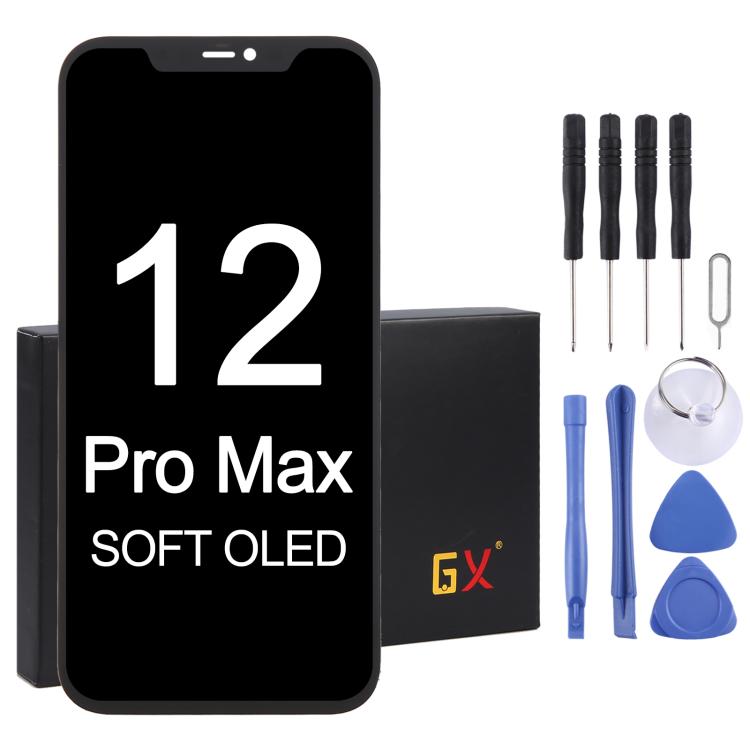 Pantalla OLED GX Soft para iPhone 12 Pro Max: repuesto premium