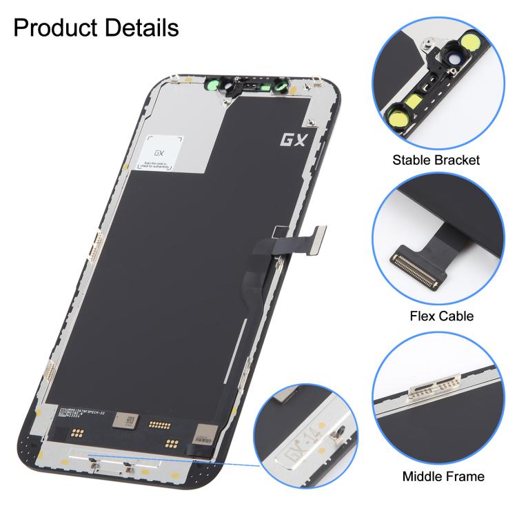 Pantalla OLED GX Soft para iPhone 12 Pro Max: repuesto premium