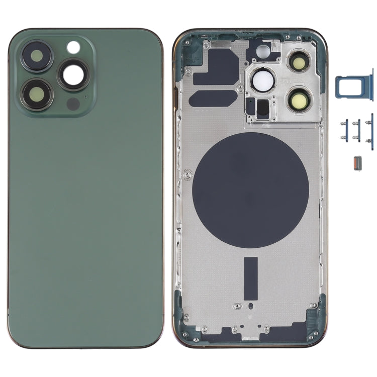 Carcasa trasera de repuesto para iPhone 13 Pro con bandeja para tarjeta SIM, teclas laterales y lente de cámara