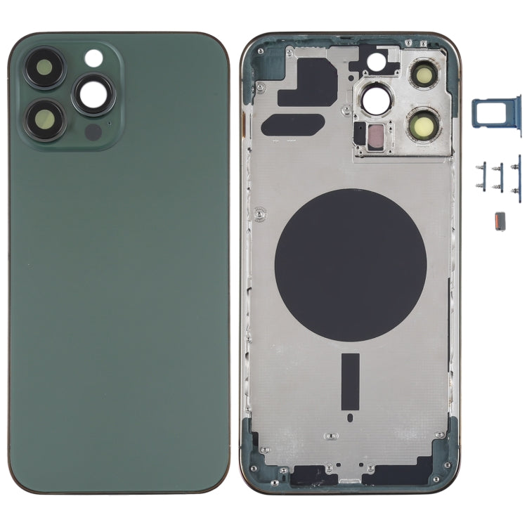 Carcasa trasera premium para iPhone 13 Pro Max con bandeja para tarjeta SIM, teclas laterales y lente de cámara: duradera y de fácil instalación.
