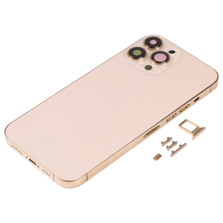 Carcasa trasera premium para iPhone 13 Pro Max con bandeja para tarjeta SIM, teclas laterales y lente de cámara: duradera y de fácil instalación.