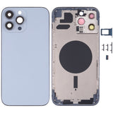 Carcasa trasera premium para iPhone 13 Pro Max con bandeja para tarjeta SIM, teclas laterales y lente de cámara: duradera y de fácil instalación.