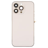 Reemplazo de tapa trasera de batería para iPhone 13 Pro con teclas laterales, bandeja para tarjetas, cable flexible de encendido y volumen, módulo de carga inalámbrica (ensamblaje completo)