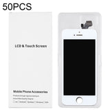 50 cajas de embalaje para pantalla LCD de iPhone 5 - Embalaje de cartón blanco duradero para i5