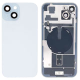 Carcasa trasera de cristal para iPhone 15 Plus con carga inalámbrica y soporte de flash para máxima protección