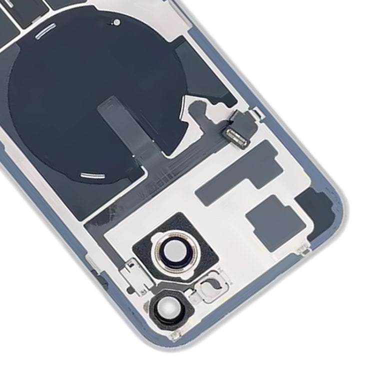 Carcasa trasera de cristal para iPhone 15 Plus con carga inalámbrica y soporte de flash para máxima protección