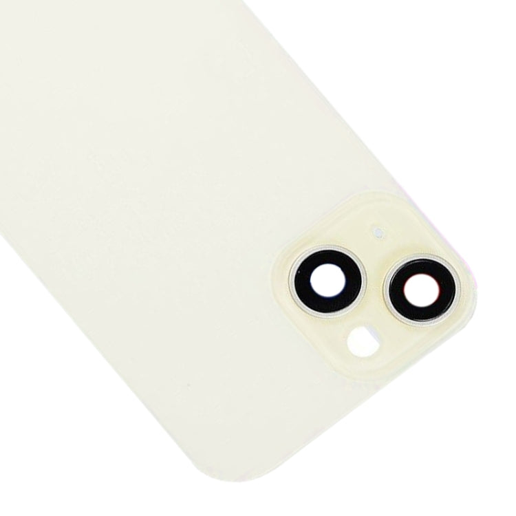 Carcasa trasera de cristal para iPhone 15 con soporte de flash y módulo de carga inalámbrica