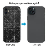 Carcasa trasera para iPhone 11 a iPhone 15 Pro: diseño de imitación elegante