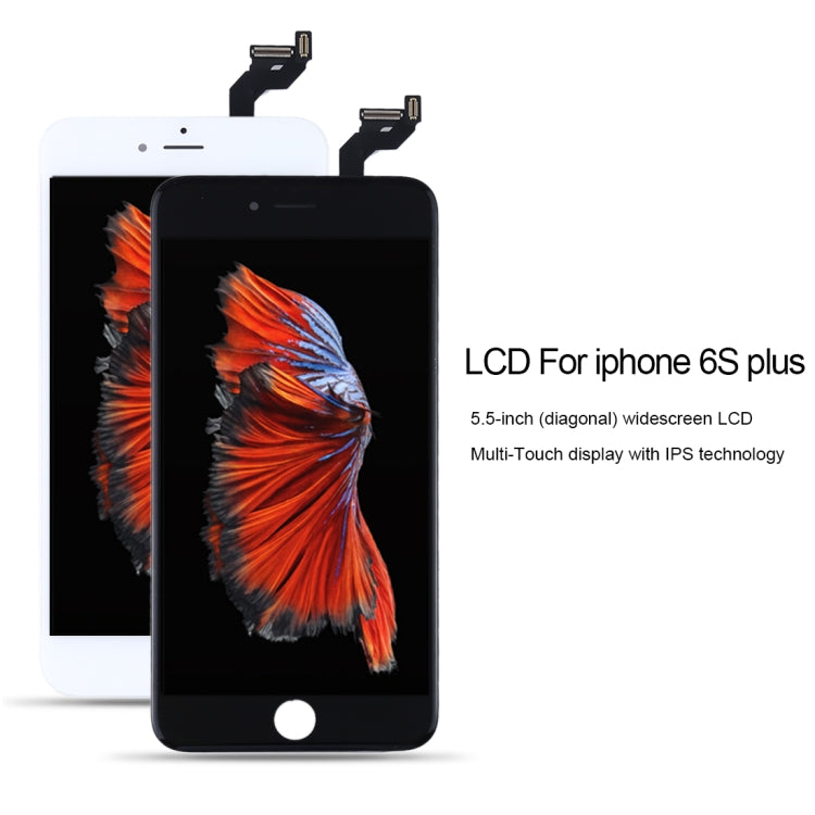 Original LCD Screen for iPhone 6S Plus - White & Black Replacement, High-Quality iPhone Display