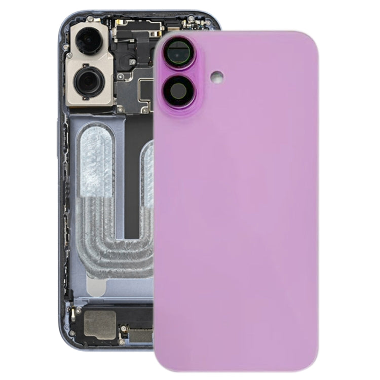 For iPhone 16 Battery Back Cover with Camera Lens Cover, For iPhone 16