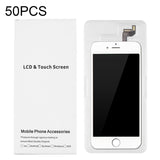 50 cajas de embalaje para pantalla LCD de iPhone 6s: cajas de cartón blancas resistentes para un embalaje seguro de piezas de iPhone.