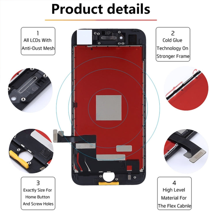 Original LCD Screen for iPhone 7 – White & Black, Genuine iPhone 7 Replacement Display